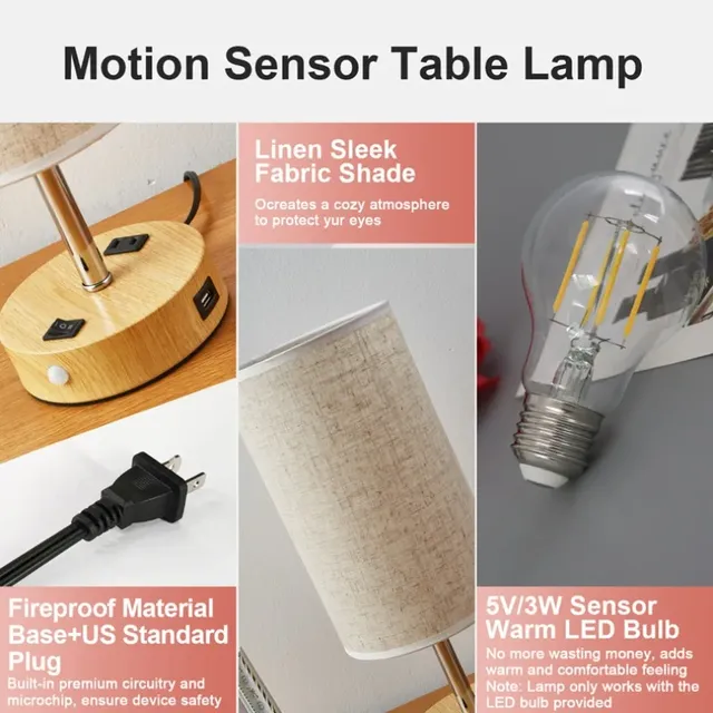Lampe de Table avec capteur de mouvement – vue 4