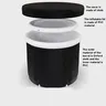 Bain à Bulles Noir Pliable en PVC Gonflable avec… – vue 1