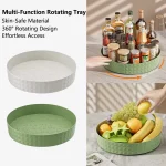 360 °   Étagère à épices rotative de grande capacité, étagère de rangement de cosmétiques multi-usage pour comptoir de cuisine, garde-manger, support de stockage d&rsquo;assaisonnement
