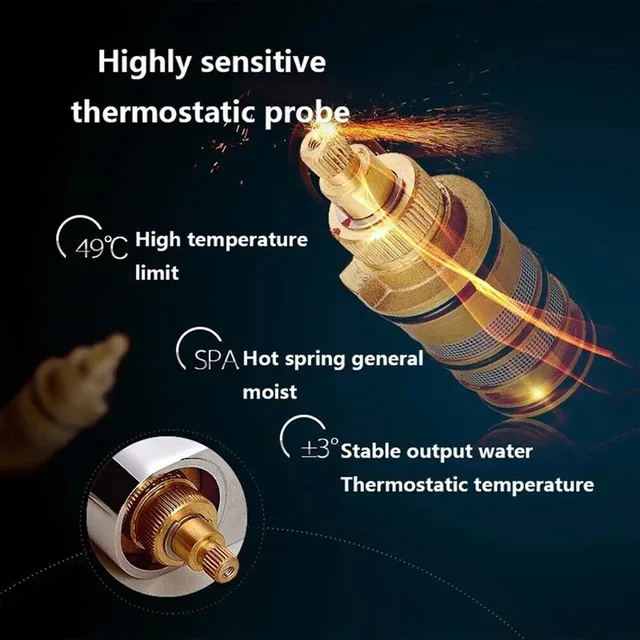 Cartouche thermostatique de bain-douche en laiton No &… – vue 3
