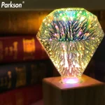 Ampoule LED 3D Edison E27 AC220V, Ampoule de décoration Vintage de noël, lampe LED colorée pour la maison, le salon, éclairage intérieur