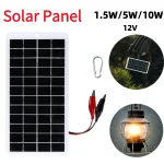 Panneaux Solaires en Polysilicium Étanche pour Camping, Cellule Solaire Extérieure, Chargement de Batterie 9-12V, DIY, 10W, 12V, 270x150mm
