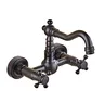 Robinets de lavabo muraux antiques salle de bains noir… – vue 6