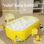 Baignoire pour bébé de grande taille, baignoire à trempage pour adulte, baignoire complète empilable pour la maison, baignoire assis et sieste, grande baignoire de natation