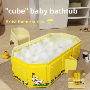 Baignoire pour bébé de grande taille, baignoire à trempage pour adulte, baignoire complète empilable pour la maison, baignoire assis et sieste, grande baignoire de natation