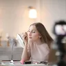 Miroir maquillage éclairé LED grossissant 10x rond verre… – vue 2