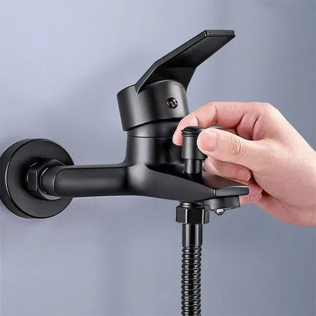 Robinets de douche noirs en alliage de Zinc