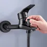 Robinets de douche noirs en alliage de Zinc