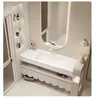 Lavabo intégré en dalle de roche moderne de 120cm – vue 2