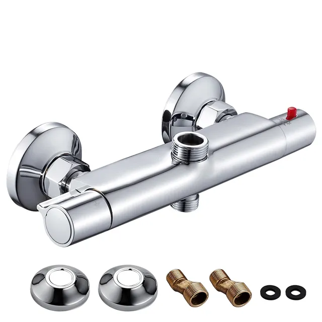 Mitigeur thermostatique douche mural laiton chromé… – vue 2