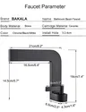BAKALA robinets de lavabo modernes noir mat – vue 6
