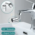Bec de robinet de cuisine avec 720 °   Accessoire de robinet d&rsquo;évier pivotant et Durable, conception de cascade Anti-Corrosion en laiton massif