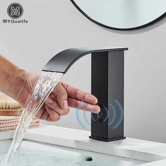 Robinet de lavabo à capteur noir salle de bain à capteur… – vue 2