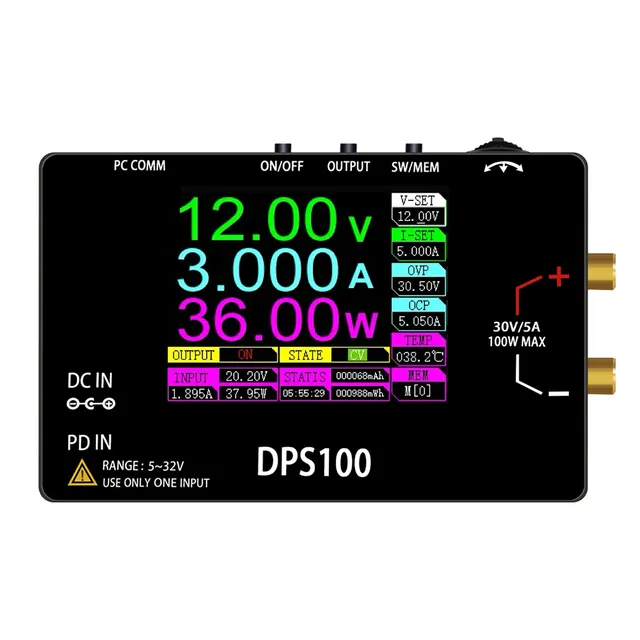 Alimentation électrique numérique Portable 100W 30V 5A