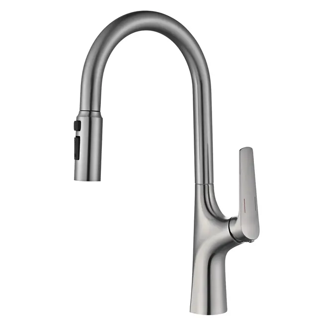Robinet extractible de cuisine gris pistolet tout en… – vue 6