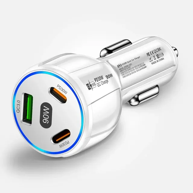Chargeur de voiture 90W 3 en 1 QC3.0 PD Type C USB… – vue 6