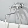 Robinet mural baignoire douche chrome alliage zinc… – vue 4