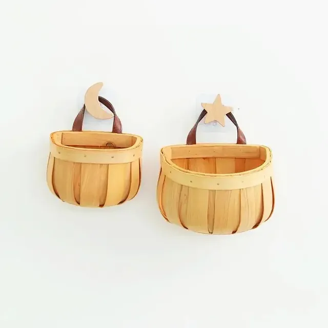 Panier de rangement de cuisine tissé à la main avec… – vue 4