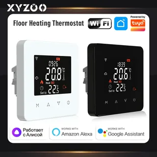 ThermoandreTuya-Microphone électrique intelligent avec écran tactile LCD