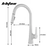 Robinet de cuisine extractible blanc – vue 6