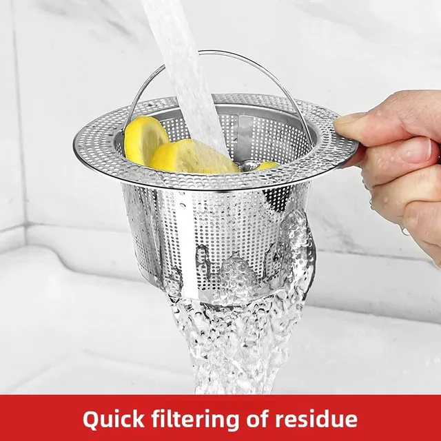 Filtre d'évier robuste en acier inoxydable – vue 3
