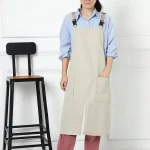 Tabliers de cuisine imperméables pour femmes et hommes, tablier de travail de Chef pour gril, Restaurant, Bar, boutique, cafés, uniforme de Studios d&rsquo;ongles de beauté