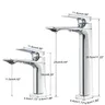 Robinet de lavabo chromé – vue 3