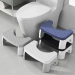 Tabouret de toilette ergonomique, chaise de salle de bain avec pieds antidérapants, siège Portable, escabeau amovible pour douche, accessoires de meubles