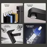 Robinet de lavabo carré noir en acier inoxydable – vue 5