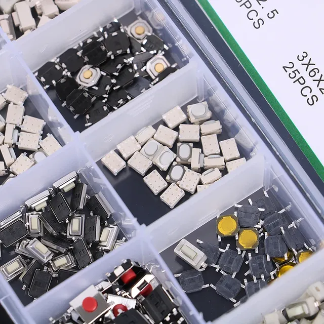 250 pièces 10 Types interrupteur tactile léger touches… – vue 4