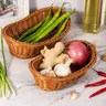 Panier de rangement de cuisine en rotin – vue 2