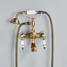 Robinet de douche en laiton antique pour baignoire – vue 4