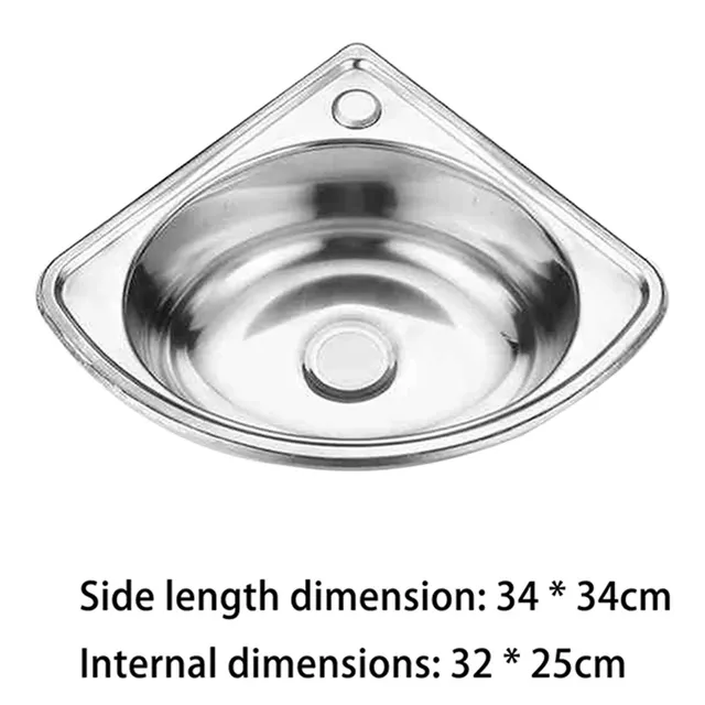 Évier de cuisine doux Triangle en acier inoxydable – vue 6