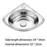 Évier de cuisine doux Triangle en acier inoxydable – vue 6