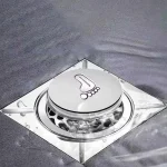 Bouchon de vidange d&rsquo;évier Anti-colmatage, couvercle carré de sol de douche, salle de bains, bouchon d&rsquo;évier Anti-colmatage ﻿