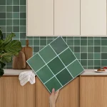 Panneaux muraux carrés en PVC à décoller et à coller, panneaux muraux décoratifs pour salon, imperméables et faciles à installer, salle de bain, 10 pièces