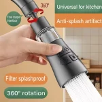 Rallonge de robinet de cuisine avec fonction filtre universelle 360 °   Aérateur rotatif, filtre anti-éclaboussures, robinet de lavabo, buse de barboteur aérateur