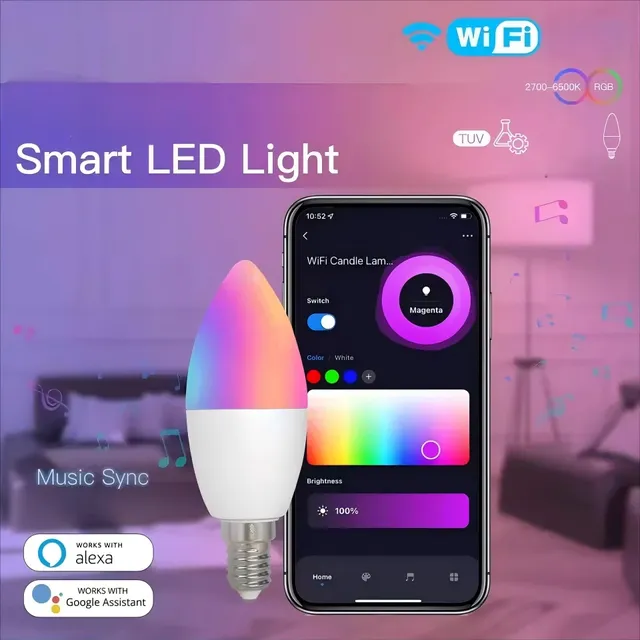 Ampoule LED WiFi intelligente E12