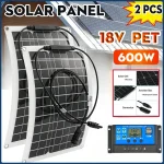 Kit complet de panneaux solaires 600W, USB 12V, avec contrôleur 100A, cellules solaires pour voiture, Yacht, camping, bateau, camping, chargeur de batterie pour téléphone portable