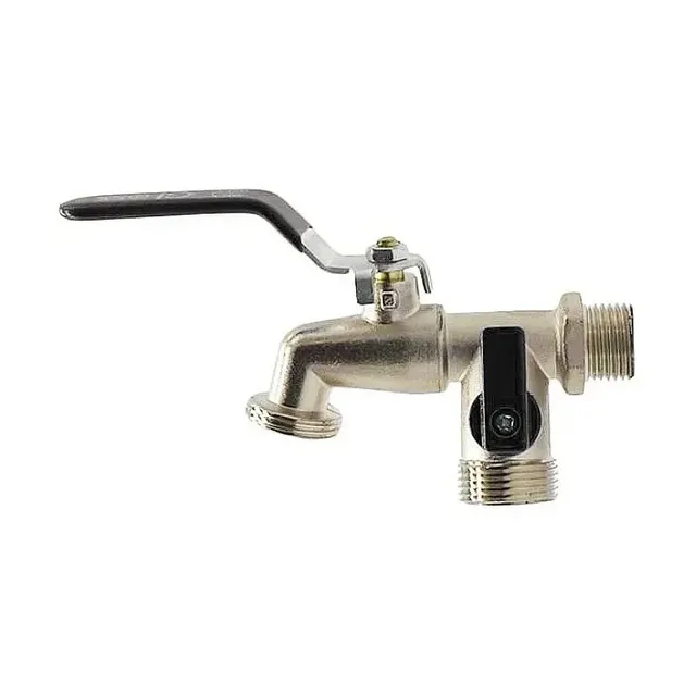Robinet de jardin extérieur avec 1 entrée et 2 sorties – vue 6