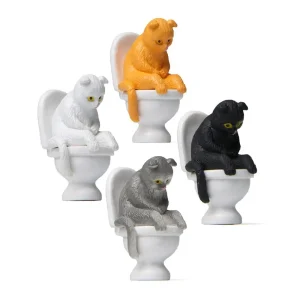 Modèle de siège de toilette chat de dessin animé, figurine d’Auckland assis sur les toilettes, chaton, micro paysage, bricolage nickel é, ornement de bonsaï de jardin, décoration d’intérieur Modèle de siège de toilette chat de dessin animé, figurine d’Auckland assis sur les toilettes, chaton, micro paysage, bricolage nickel é, ornement de bonsaï de jardin, décoration d’intérieur