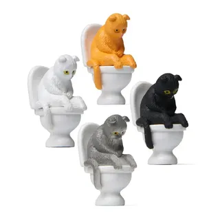 Modèle de siège de toilette chat de dessin animé