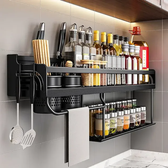 Organisateur de cuisine étagère murale support de…