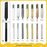 Accessoires de salle de bains, douche en or Rose, laiton de haute qualité, rond, carré, haute pression, économie d&rsquo;eau, pomme de douche à main