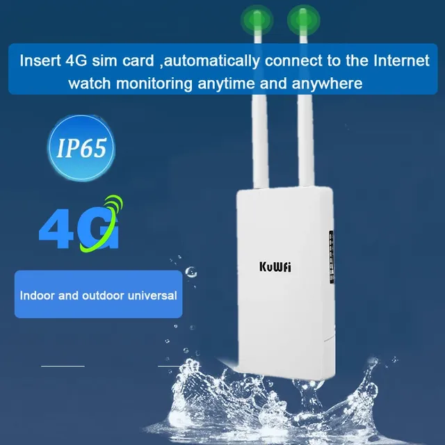 KuWFi étanche extérieur 300Mbps WiFi routeur CAT4 4G LTE… – vue 3