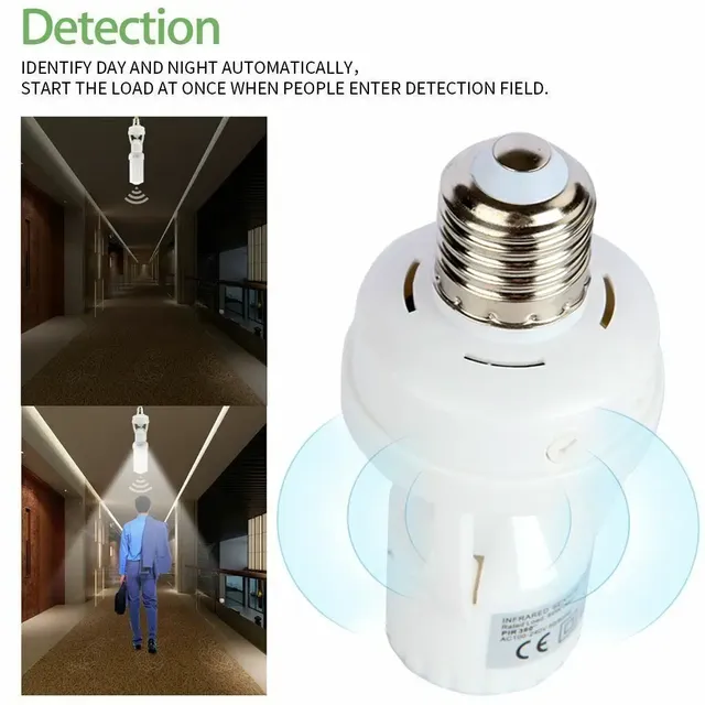 Support d'ampoule avec capteur de mouvement intelligent… – vue 2