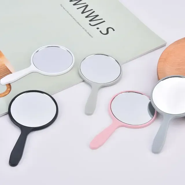 Miroir maquillage rond poignée portable compact léger… – vue 5