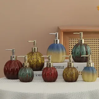 Distributeur de savon citrouille céramique désinfectant pour les mains…