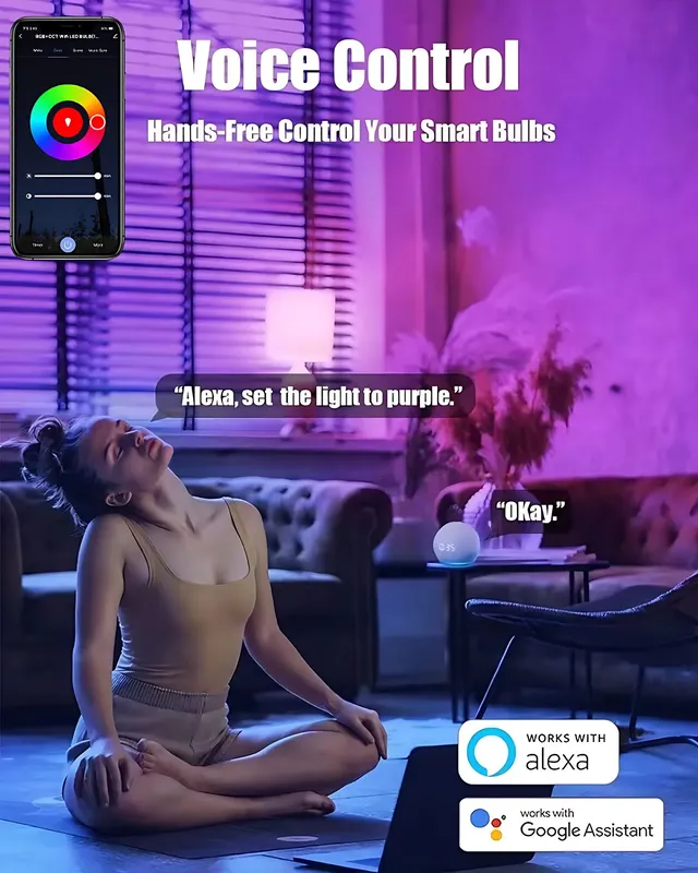Tuya-Ampoules intelligentes Bluetooth WiFi – vue 5