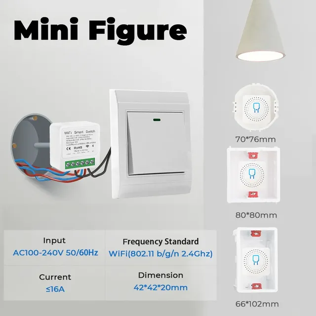 Wifi commutateur intelligent Ewelink APP 16A Mini… – vue 2